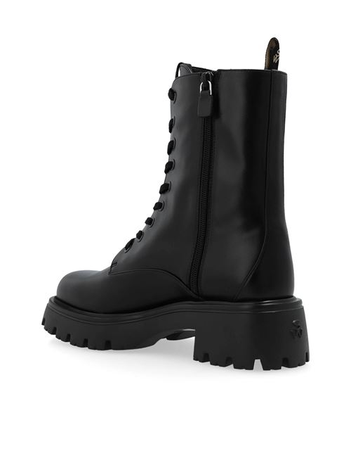 Black calf leather boot STUART WEITZMAN | SJ340SMOBLK